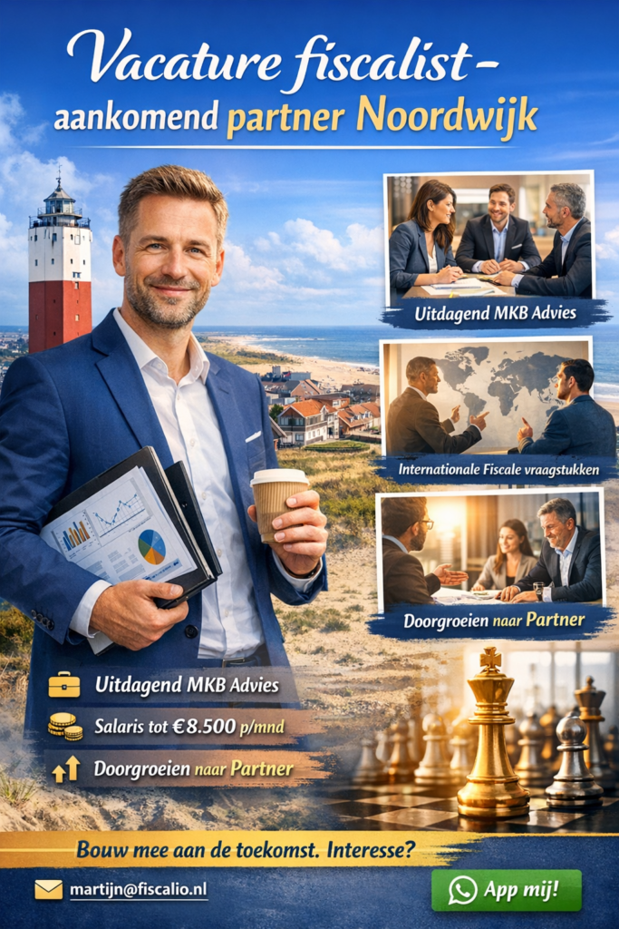 Vacature fiscalist – aankomend partner Noordwijk